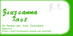 zsuzsanna kost business card